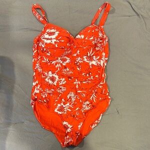 Floral Red Women's Swimsuit